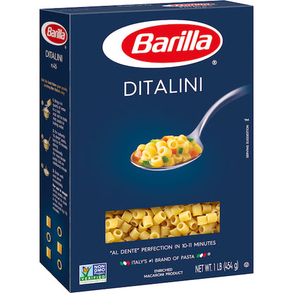 Barilla Kosher Non-Gmo Ditalini, 16 x 16 oz Case - Alternate product angle or state