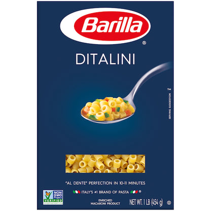 Barilla Kosher Non-Gmo Ditalini, 16 x 16 oz Case - Front/center packaged product image