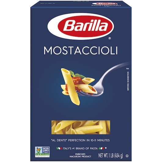 Barilla Mostaccioli Pasta, 12 x 16 oz Case - DOT product image 2