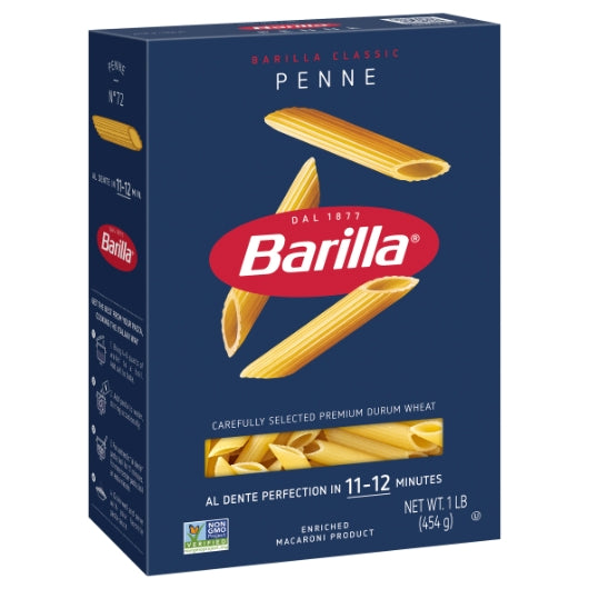 Barilla Penne Rigati, 12 x 16 oz Case - Alternate product angle or state