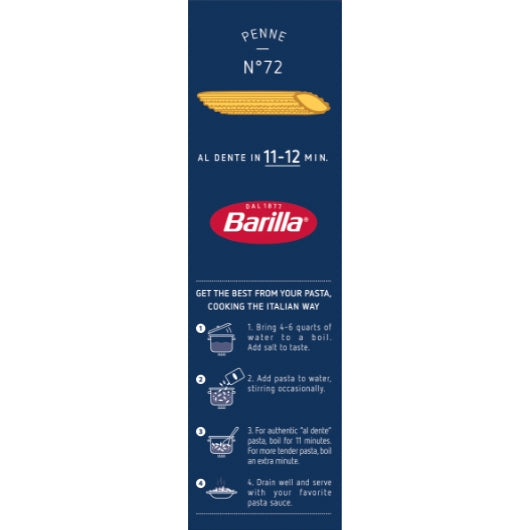 Barilla Penne Rigati, 12 x 16 oz Case - Alternate product angle or state