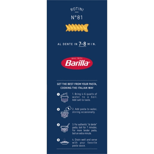 Barilla Rotini Pasta, 12 x 16 oz Case - DOT product image 5