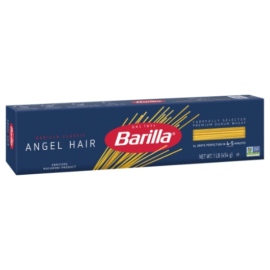 Barilla Angel Hair Capellini Pasta, 20 x 16 oz Case - Alternate product angle or state