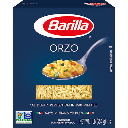 Barilla Pasta Orzo, 16 x 16 oz Case - Pantry Ingredients