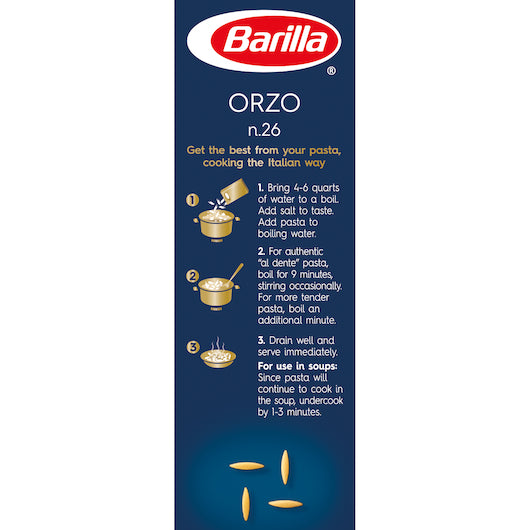 Barilla Pasta Orzo, 16 x 16 oz Case - DOT product image 4