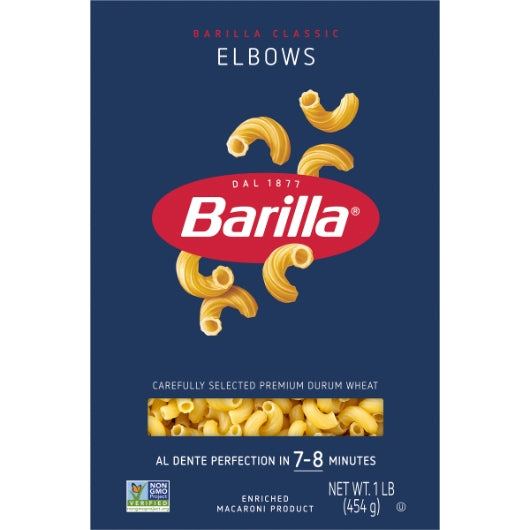 Barilla Elbow Pasta, 16 x 16 oz Case - Pantry Ingredients