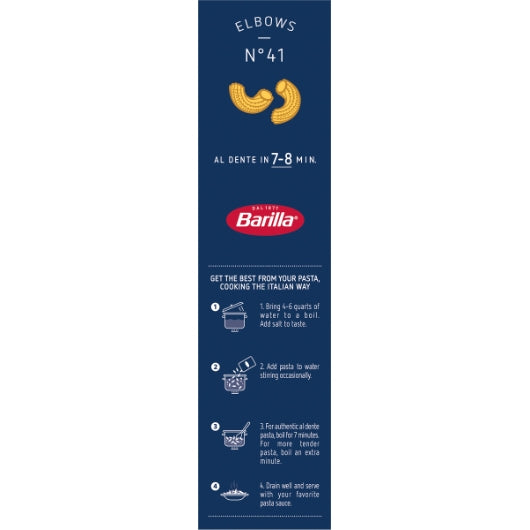 Barilla Elbow Pasta, 16 x 16 oz Case - Alternate product angle or state