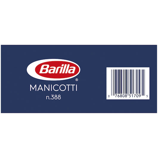 Barilla Medium Manicotti Pasta, 12 x 8 oz Case - Alternate product angle or state