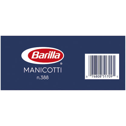Barilla Medium Manicotti Pasta, 12 x 8 oz Case - Alternate product angle or state