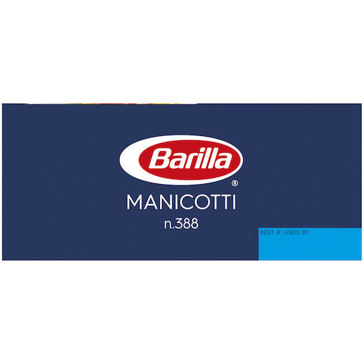 Barilla Medium Manicotti Pasta, 12 x 8 oz Case - Alternate product angle or state