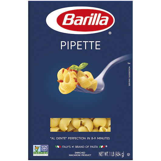 Barilla Pipette Pasta, 12 x 16 oz Case - Pantry Ingredients
