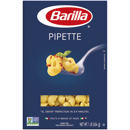 Barilla Pipette Pasta, 12 x 16 oz Case - Pantry Ingredients