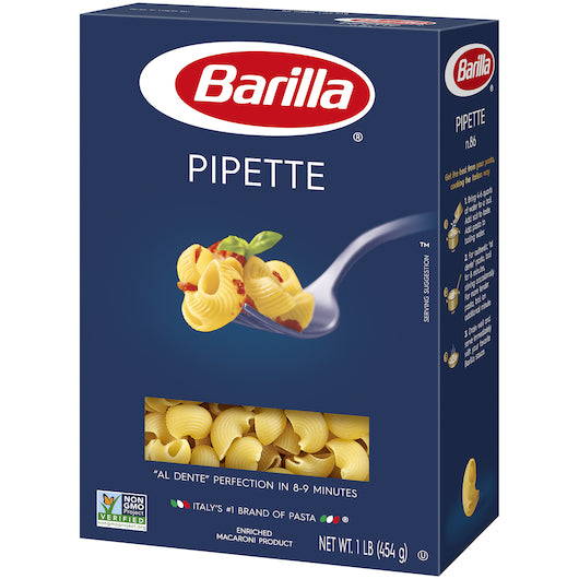 Barilla Pipette Pasta, 12 x 16 oz Case - Alternate product angle or state