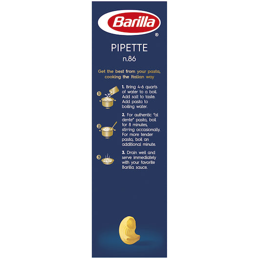 Barilla Pipette Pasta, 12 x 16 oz Case - Alternate product angle or state