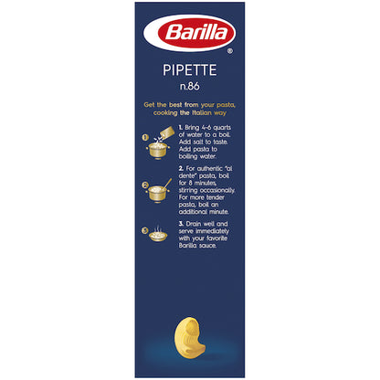 Barilla Pipette Pasta, 12 x 16 oz Case - Alternate product angle or state