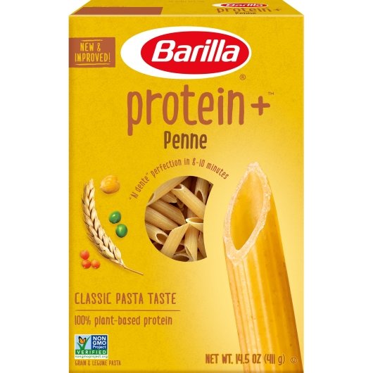 Barilla Protein Plus Penne Pasta, 12 x 14.5 oz Case - Pantry Ingredients
