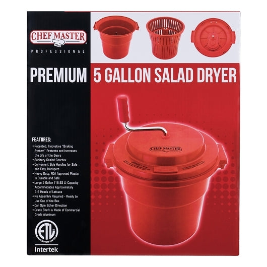Chef-Master Commercial 5 Gallon Salad Spinner, 1 x 1 each Case - Snacks
