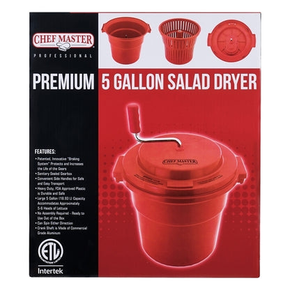 Chef-Master Commercial 5 Gallon Salad Spinner, 1 x 1 each Case - Snacks