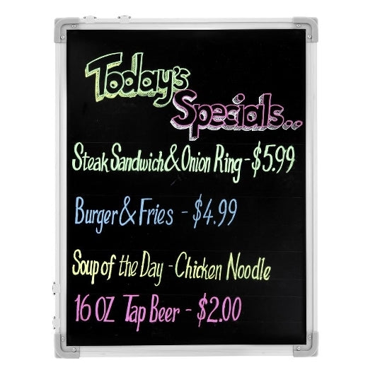 Chef-Master 18" x 24" Black & White Reversible Write On Board, 1 x 1 each Case - DOT product image 8