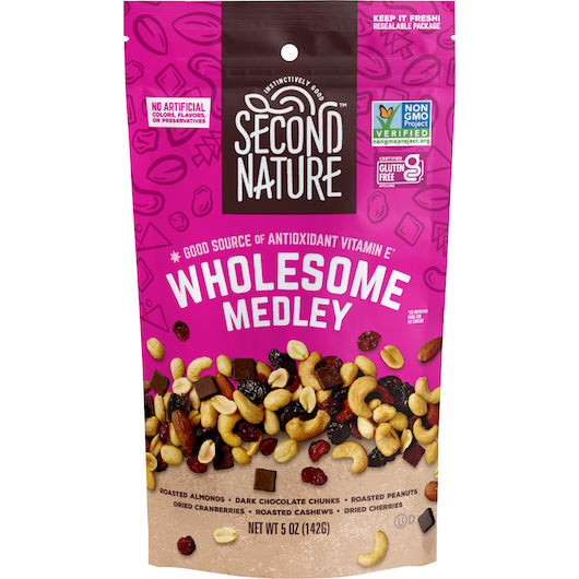 Second Nature Wholesome Medley, 12 x 5 oz Case - Nuts & Seeds