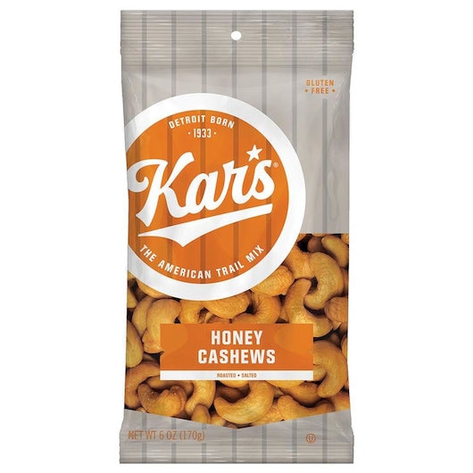 Second Nature Kar's Honey Cashews, 12 x 6 oz Case - Pantry Ingredients
