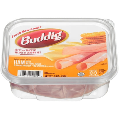 Carl Buddig Original Ham Tub Pack, 8 x 9 oz Case - Frozen Meat & Seafood