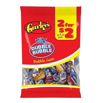 Gurley's 2 for $2 Bubble Gum Wrapped 2-3 Pound Two, 12 x 2.25 oz Case - Candy & Confections