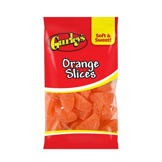 Gurley's Orange Slices Gummy Candy, 12 x 6 oz Case - Candy & Confections