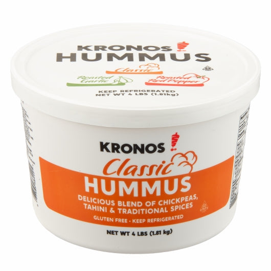 Krono Classic Hummus Fat Free Hummus, 2 x 4 lb Case - Condiments & Sauces