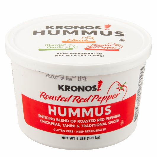 Krono Roasted Red Bell Pepper Hummus, 2 x 4 lb Case - Condiments & Sauces
