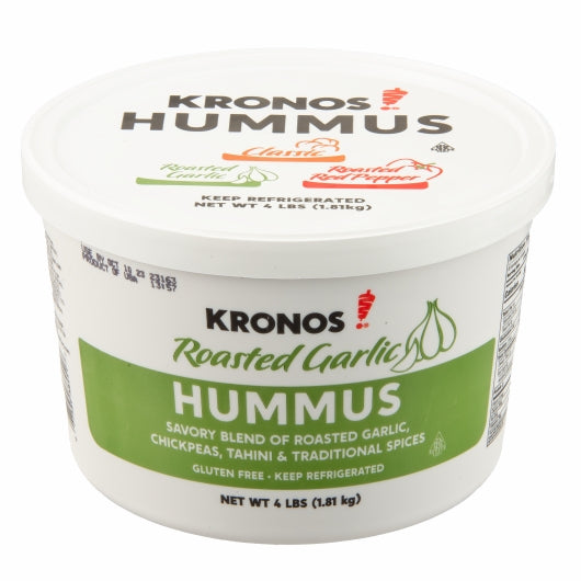 Krono Roasted Ready-To-Use Roasted Garlic Hummus, 2 x 4 lb Case - Condiments & Sauces