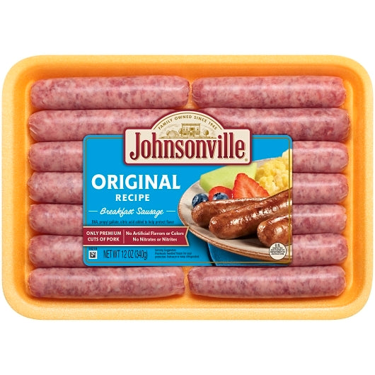 Johnsonville Original Sausage Breakfast Links, 12 x 12 oz Case - Frozen Meat & Seafood