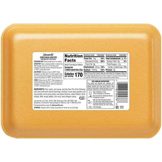 Johnsonville Sausage Original Sausage Breakfast Links, 12 x 12 oz Case - DOT product image 3