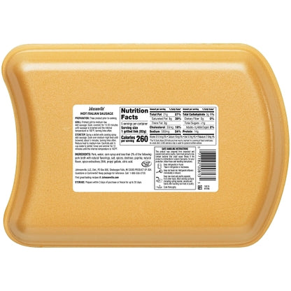 Advance Pierre Hot Italian Natural Casing Uncooked Pork Sausage Links, 12 x 19 oz Case - DOT product image 2