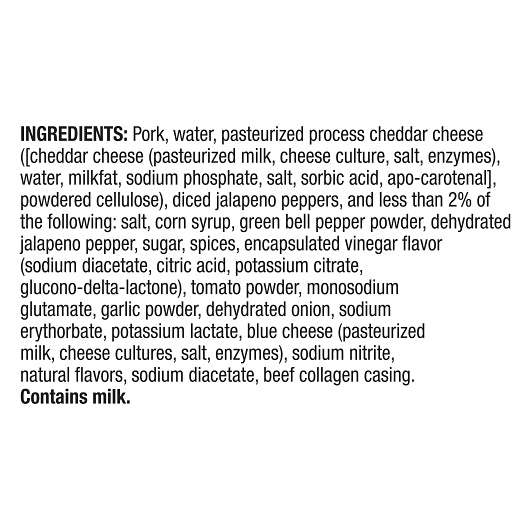 Johnsonville Sausage Fully Cooked Jalapeno & Cheddar Cheese Smoked Sausage, 10 x 14 oz Case - DOT product image 5