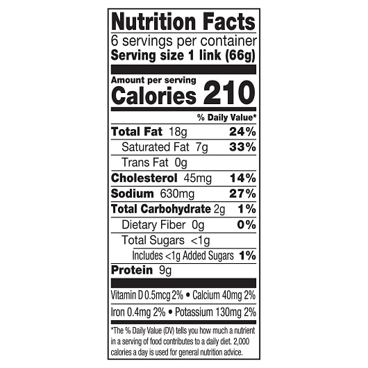 Johnsonville Sausage Fully Cooked Jalapeno & Cheddar Cheese Smoked Sausage, 10 x 14 oz Case - DOT product image 8