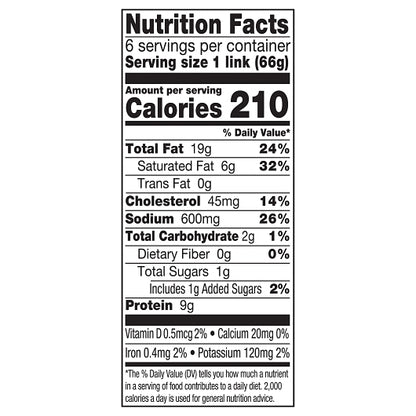 Johnsonville Smoked Bratwurst Fully Cooked Smoked Bratwurst Links, 10 x 14 oz Case - DOT product image 6