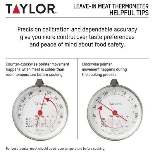 Taylor Classic Series Meat Thermometer, 1 x 1 PC Case - Alternate product angle or state