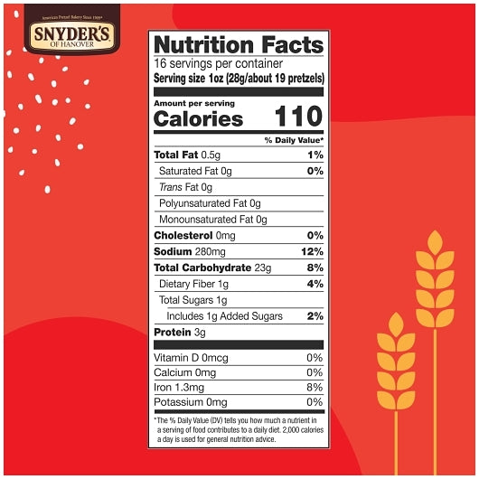 Snyder's Of Hanover Fat-Free Mini Pretzels, 6 x 1 lb Case - DOT product image 6