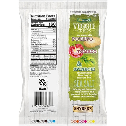 Eatsmart Snacks VEGGIE CRISP, 8 x 1.25 oz Case - DOT product image 8