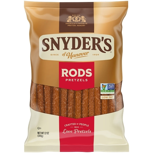 Snyder's Of Hanover Pretzel Rods, 12 x 12 oz Case - Snacks