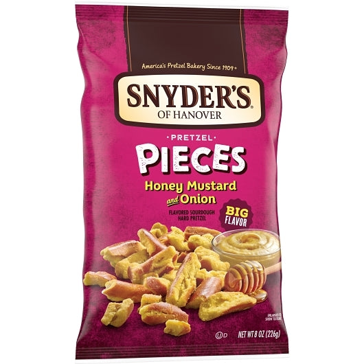Snyder's Of Hanover Honey Mustard & Onion Pretzel Pieces, 6 x 8 oz Case - DOT product image 3