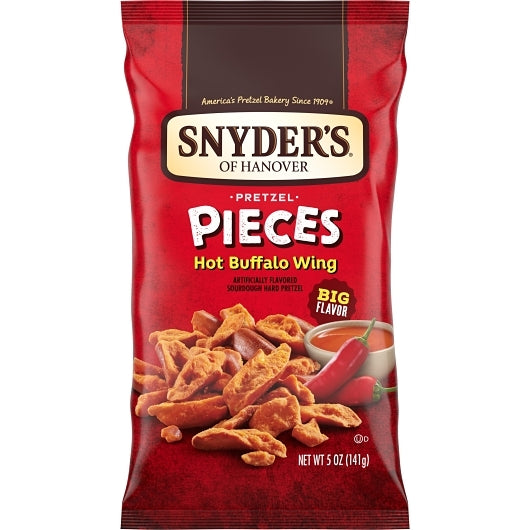 Snyder's Of Hanover Hot Buffalo Wing Pretzel Pieces, 8 x 5 oz Case - Snacks