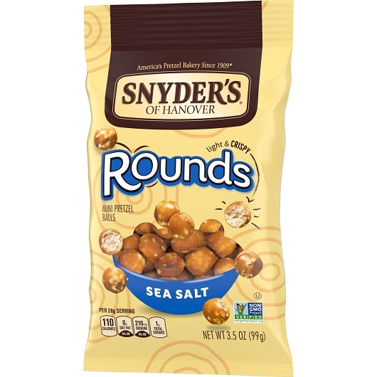 Snyder's Of Hanover Pretzel Sea Salt Rounds, 8 x 3.5 oz Case - DOT product image 5