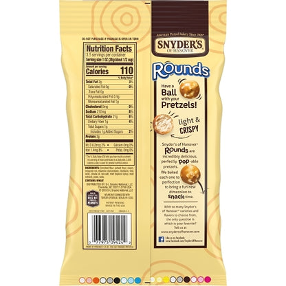 Snyder's Of Hanover Pretzel Sea Salt Rounds, 8 x 3.5 oz Case - DOT product image 8