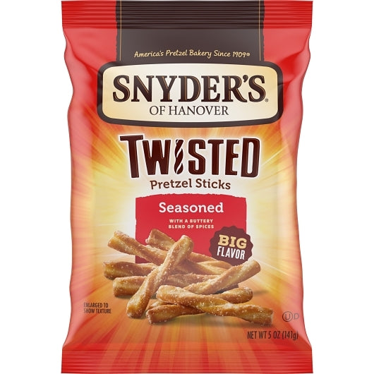 Snyder's Of Hanover Pretzel Seasoned Twist, 8 x 5 oz Case - Snacks