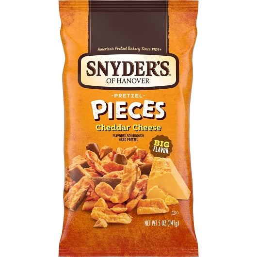 Snyder's Of Hanover Pretzels Cheddar Cheese, 8 x 5 oz Case - Popcorn, Pretzels & Snack Mix - image 2