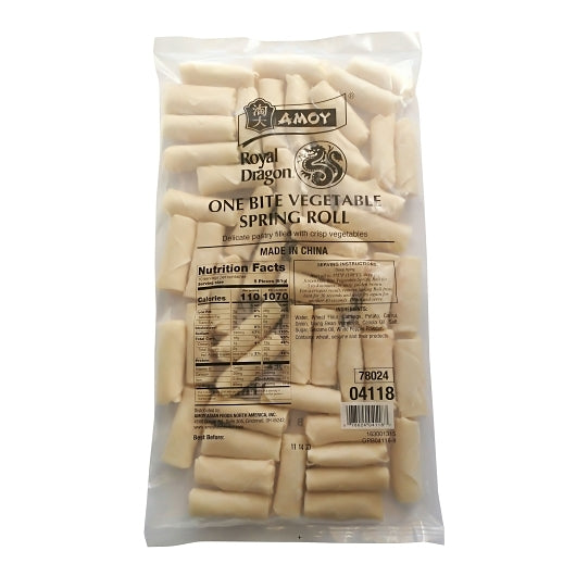Amoy Royal Dragon Mini Vegetable Spring Roll, 300 x 0.5 oz Case - Prepared Foods