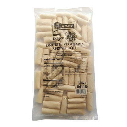 Amoy Royal Dragon Mini Vegetable Spring Roll, 300 x 0.5 oz Case - Prepared Foods