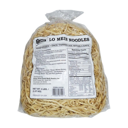 Amoy Steam Cooked Lo Mein Noodles, Made From Wheat Flour (5 lbs, 4 Per Case) - DOT product image 4